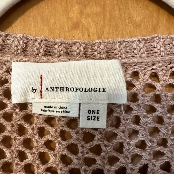 Anthropologie Blush Open Knit Cardigan - Picture 4 of 5